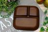 Showa Square Lunch Wood Grain Light Microwave and Dishwasher NH Made in Outdoor 70942 Plate, Large, Resin, Brown, Safe, home, Japan, Lightweight,