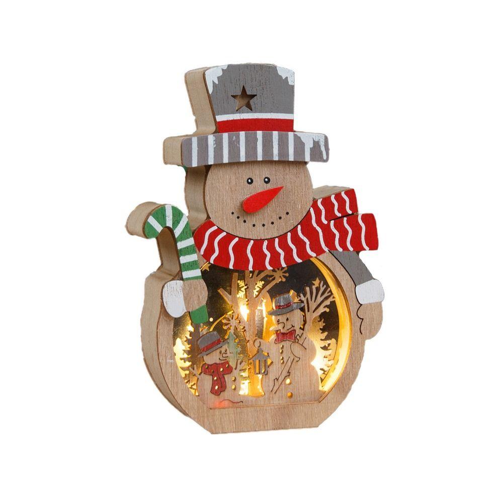 Household Santa Snowman Ornament Creative Christmas Light  Luminous Decor