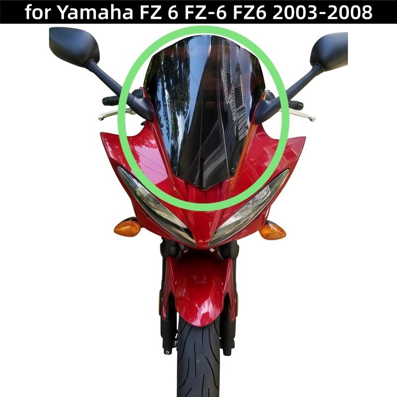 Motorcycle windshield air deflector front windshield Flow Guide Plate Double Bubble for Yamaha FZ 6 FZ-6 FZ6 2003-2008