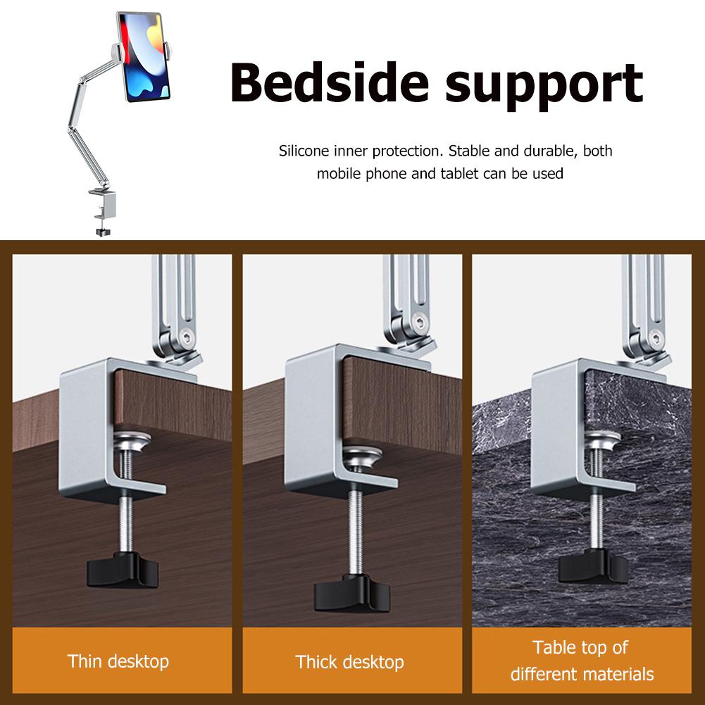 360 Degree Adjustable Long Arm Tablet Holder Stand For 4 To 13 Inch Tablet Mobile Phone Bed Desk Lazy Holder Support For iPad
