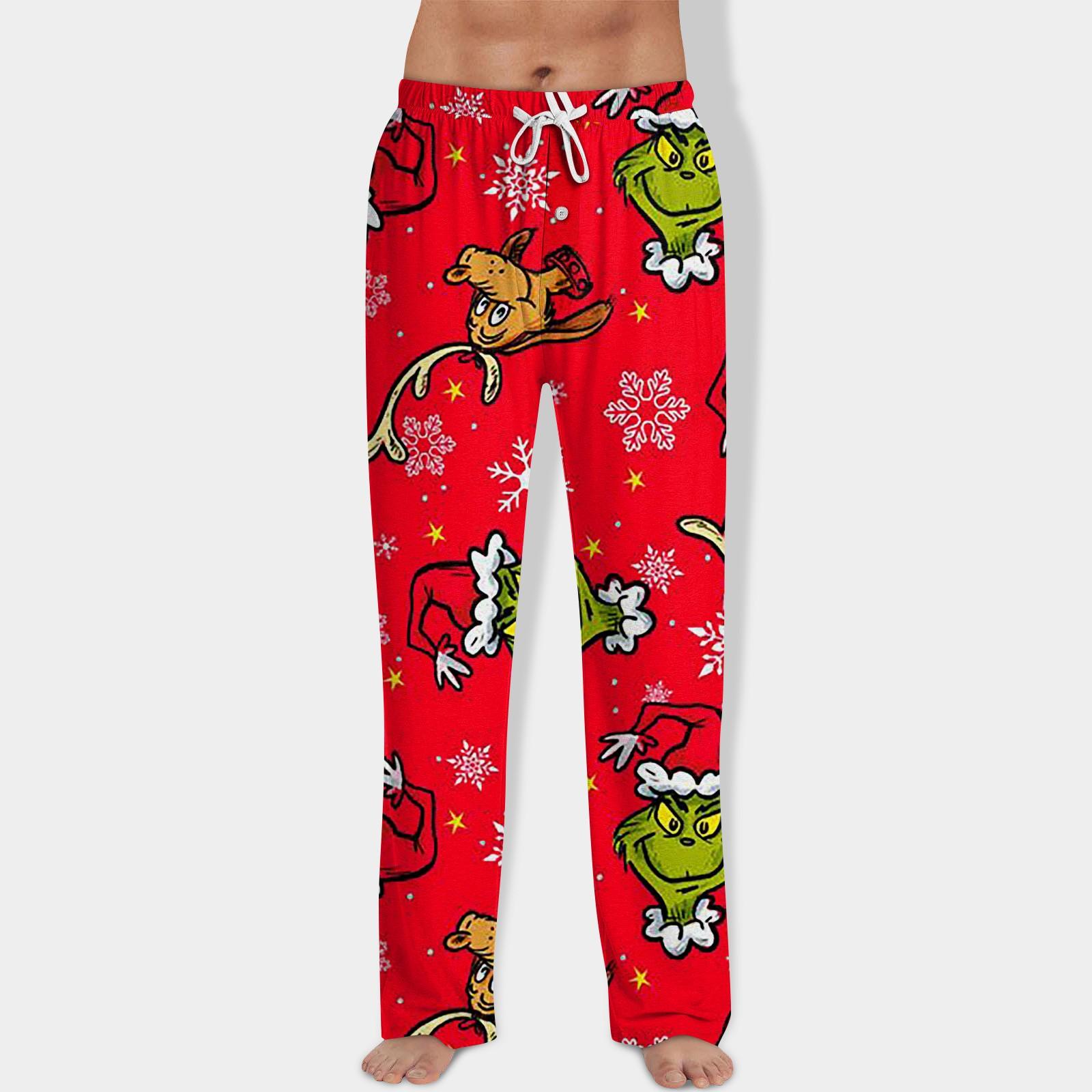 

Мужские домашние брюки с принтом Allover, пижамные брюки для сна, длинные брюки, пижамные брюки, брюки для йоги XL арбуз красный