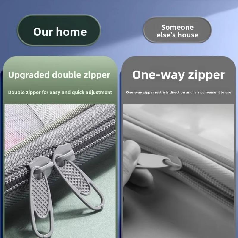 Mesh A4 File Organizer Bag 3 Layers Zipper Design Big Capacity Document Storage Pouch for Office Worker Student Daily Use