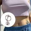 Design Fashion Belly Piercing Clip Barbell Round Body Piercing Women Belly Ring Girl Navel Nail