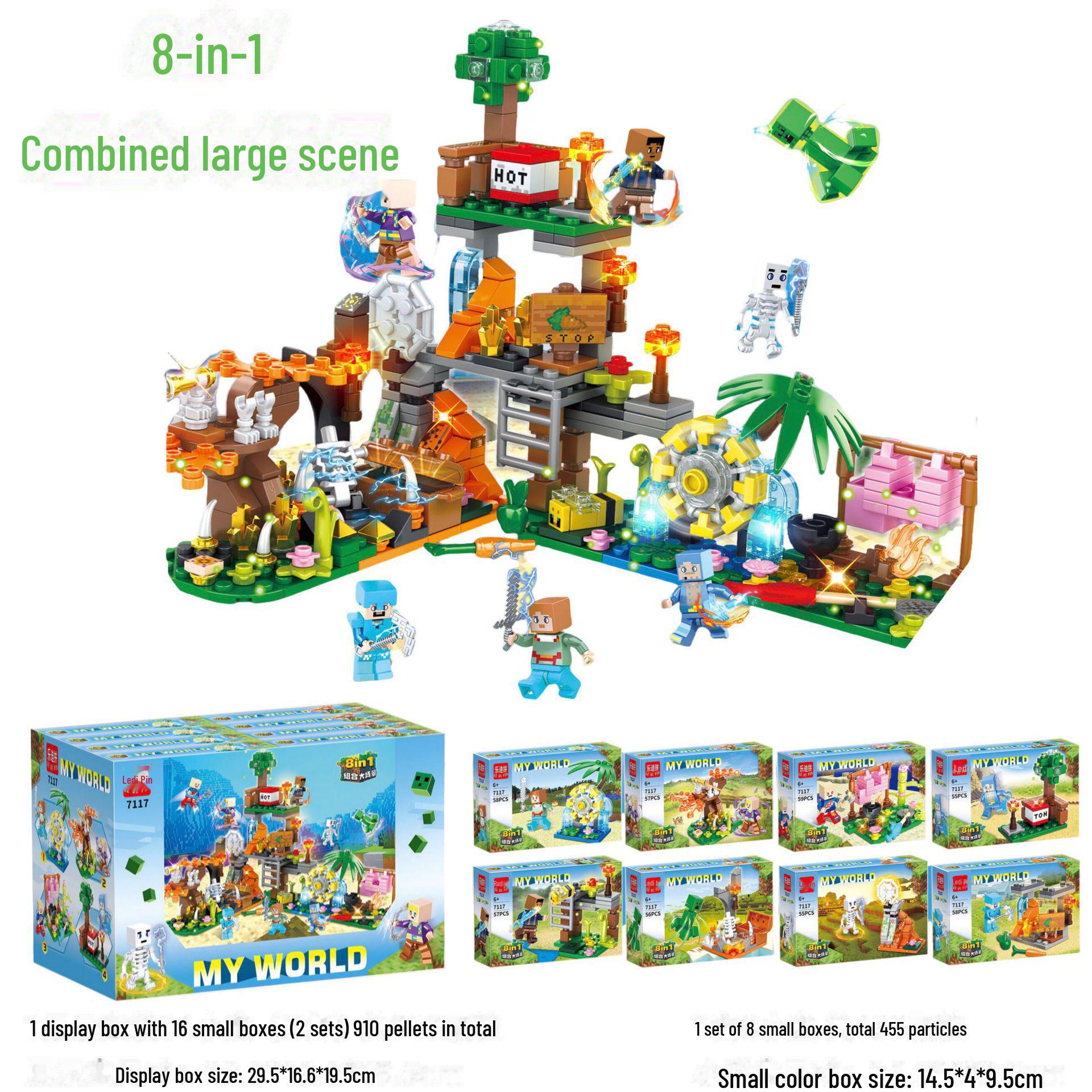 

Конструктор робота-пожарного 8-в-1 для детей - Совместим с LEGO, Обучающая игрушка 14.5*4*9.5 cm