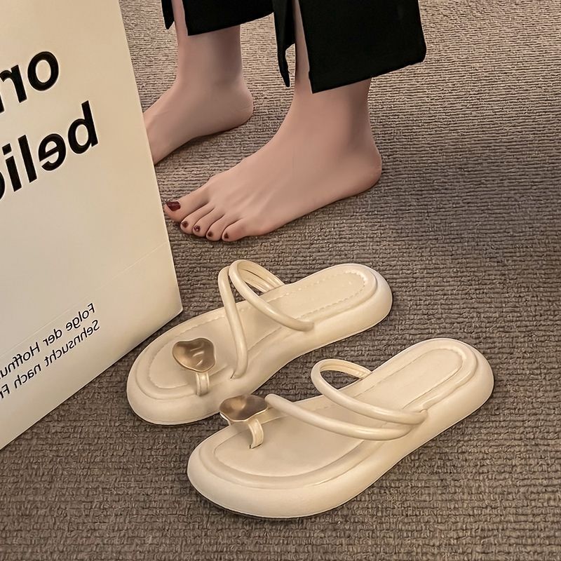 

Fashion Outside Woman Slippers Flat Sandals on Beach Shoes for Women 2025 Trend New Collection Summer Sale Korea Style Slides Promotion 40-41