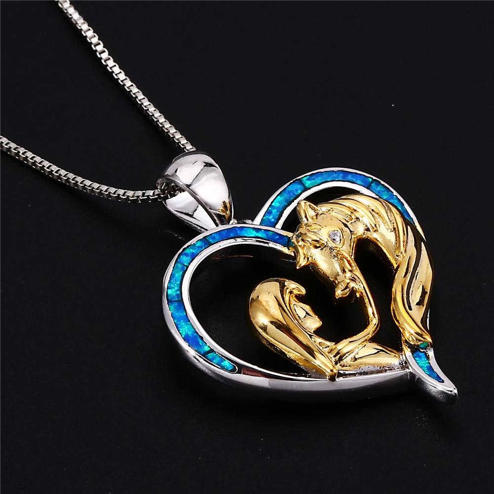 

Европейская и американская персонализированная мода Любовь Девушка с двухцветным ожерельем