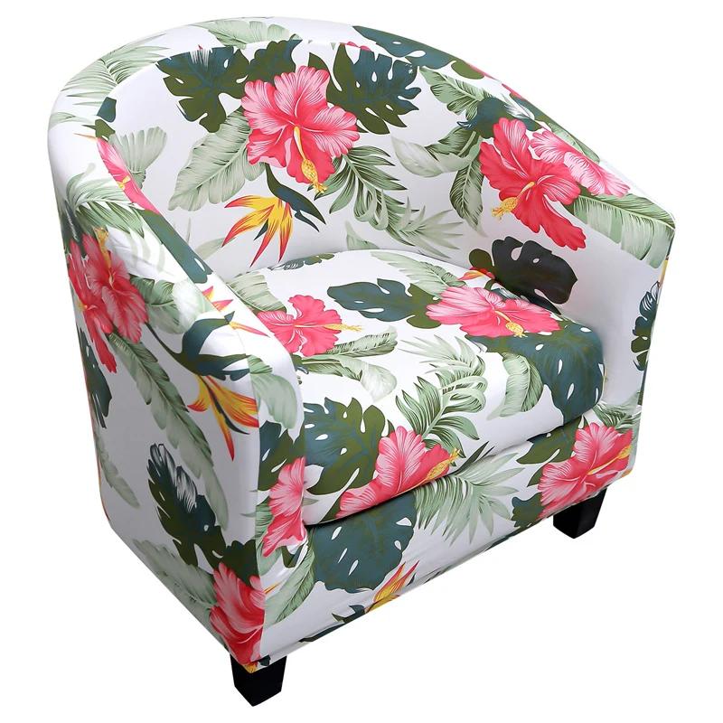 Stretch Club Chair Covers Printed Armchair Cover for Bar Counter All-inclusive Slipcover Washable Tub Couch Cover Home Decor