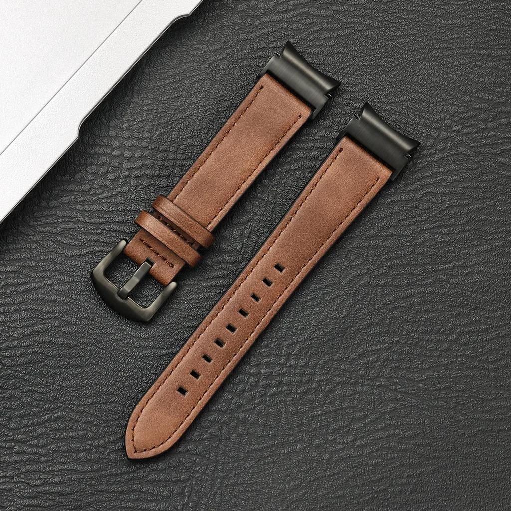 Leather Strap for Samsung Galaxy Watch 6 Classic 47mm 43mm Band No Gaps Bracelet Correa for Galaxy Watch 7 6 5 4 5Pro 45MM Strap