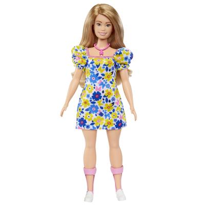 barbie Boneca Fashionista Amarela Azul Floral 3 e HJT05 Vestir (Idades Acima)