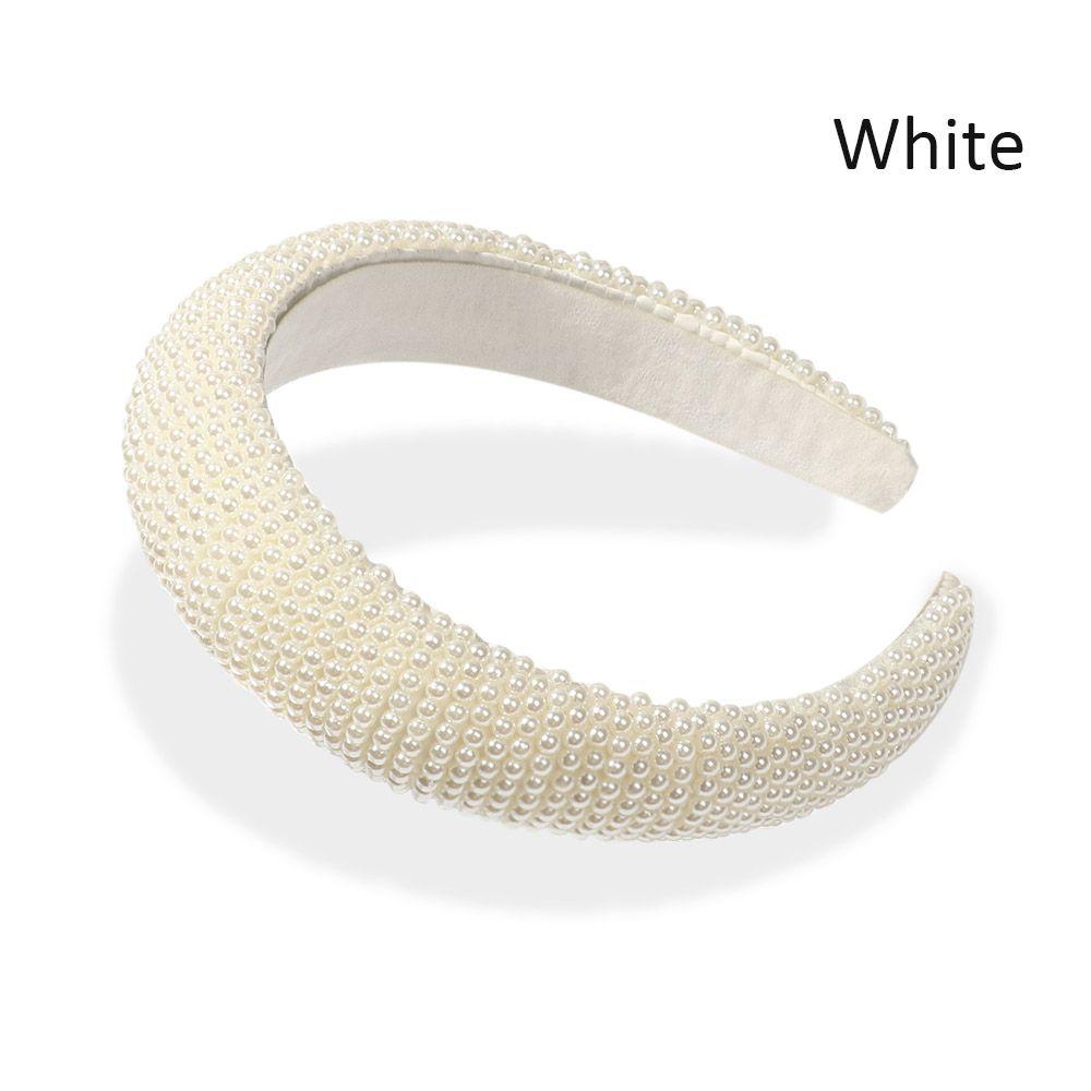

Ободок Роскошный Обруч для Волос Стразы Жемчуг Хайбэнд Барокко Тиара Свадебный Головной Убор Полный Кристалл белый