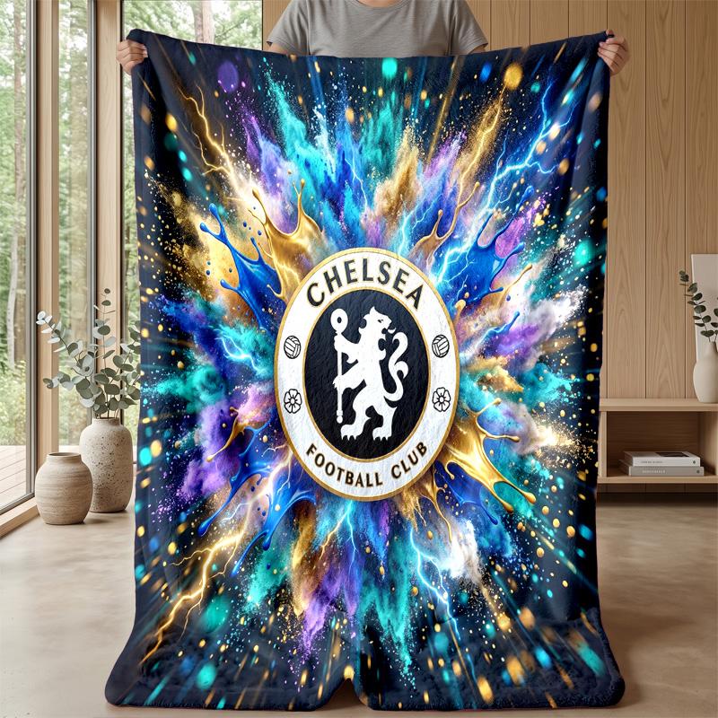 Chelsea FC Theme blanket Soft Flannel Blanket Plush Throw Blanket Cozy Sofa Bed Blanket for Home Decor