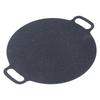 Okrągły talerz do grillowania nieprzywierający patelnia do smażenia BBQ z szczypcami do żywności i rękawicami ochronnymi 30 cm /