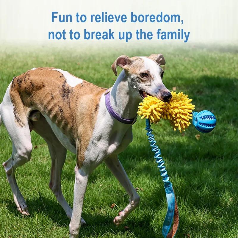Durable Interactive Dog Toy for Medium Large Dogs Colorful Bite Rope Tug Toy with Hidden Food Compartment Long Lasting Wear