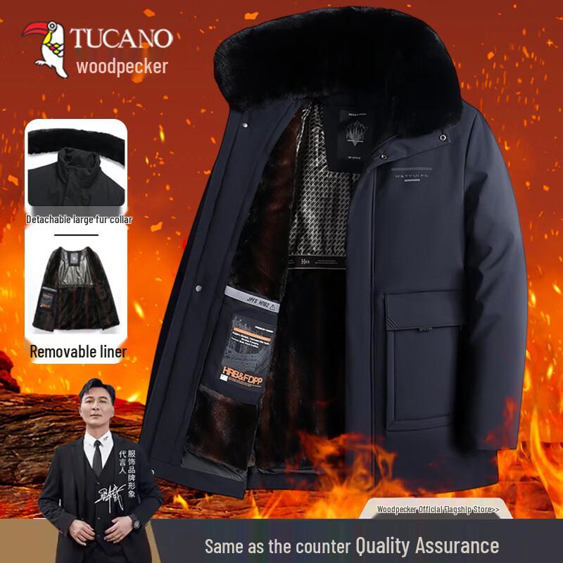 

Мужская зимняя куртка TUCANO с плюшевой подкладкой и утеплителем 4XL