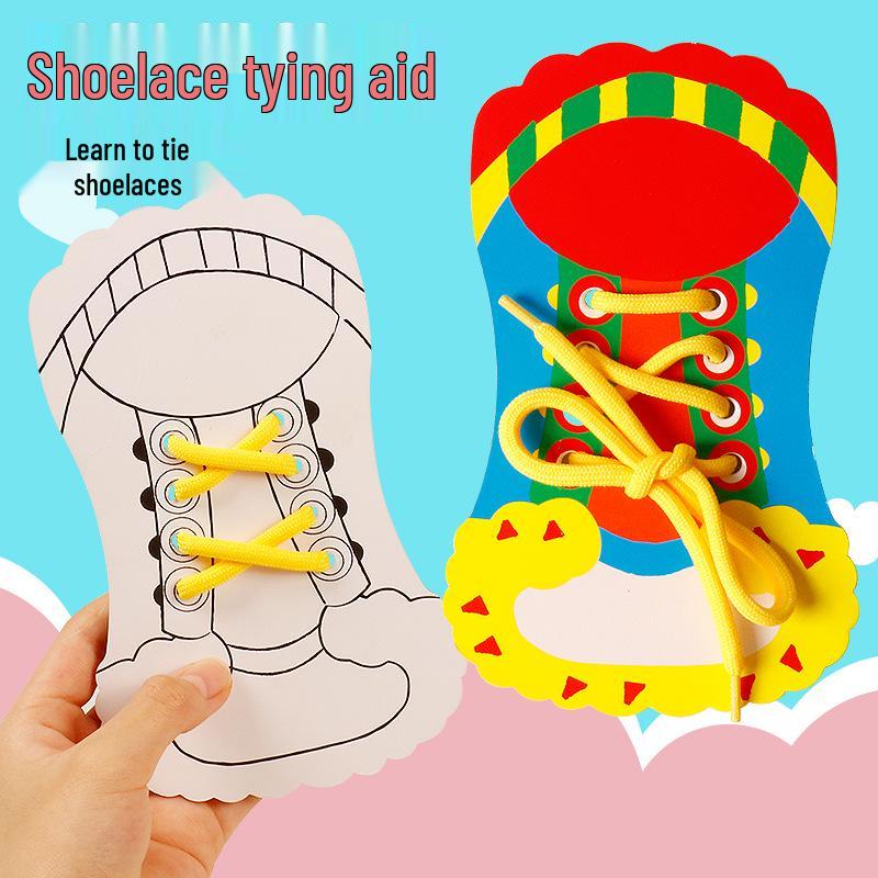 Handmade Shoelace Tying Educational Toy for Kids