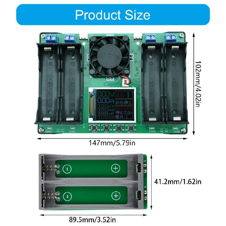 4 Channel Battery Testing Equipment For 18650 Capacity Internal Resistance Measurement 9 Auto Charge Cycles
