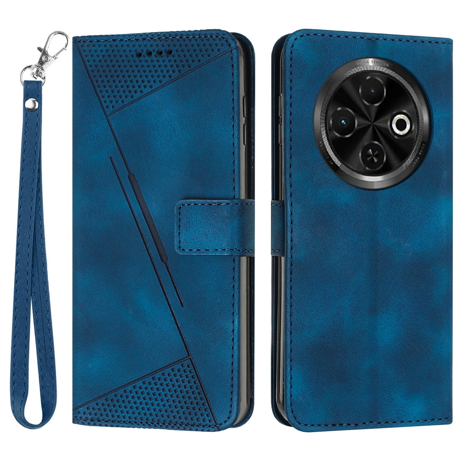 

For TECNO Spark 30C 4G Case Handbag Imprinted Triangle Leather Phone Cover A