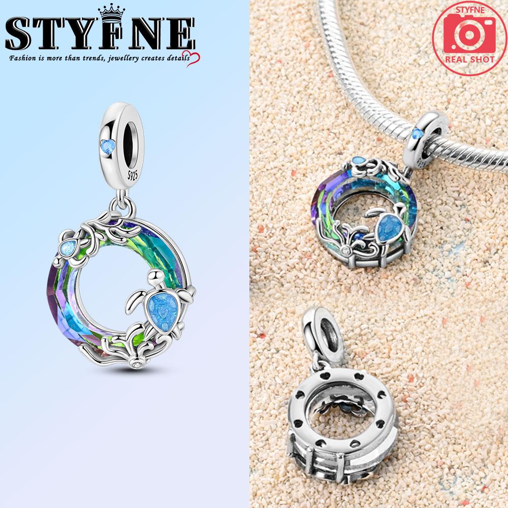 Anniversary Copper Blue Life Tree Evil Eye Sun Round Charms Pendants Fit Original Bracelets Diy Jewelry