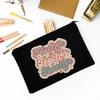 Teacher Flower Print Pencil Case Travel Makeup Bag School Stationery Supplies Storage Bags Wash Pouch Cosmetic Bags Teacher Gift