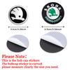 zbrgi9 56/60/65/68MM Car Styling Wheel Center Cover Badge Hub Cap Sticker for Skoda Octavia Rapid Fabia Karop Kamiq uperb Kodiaq Scala