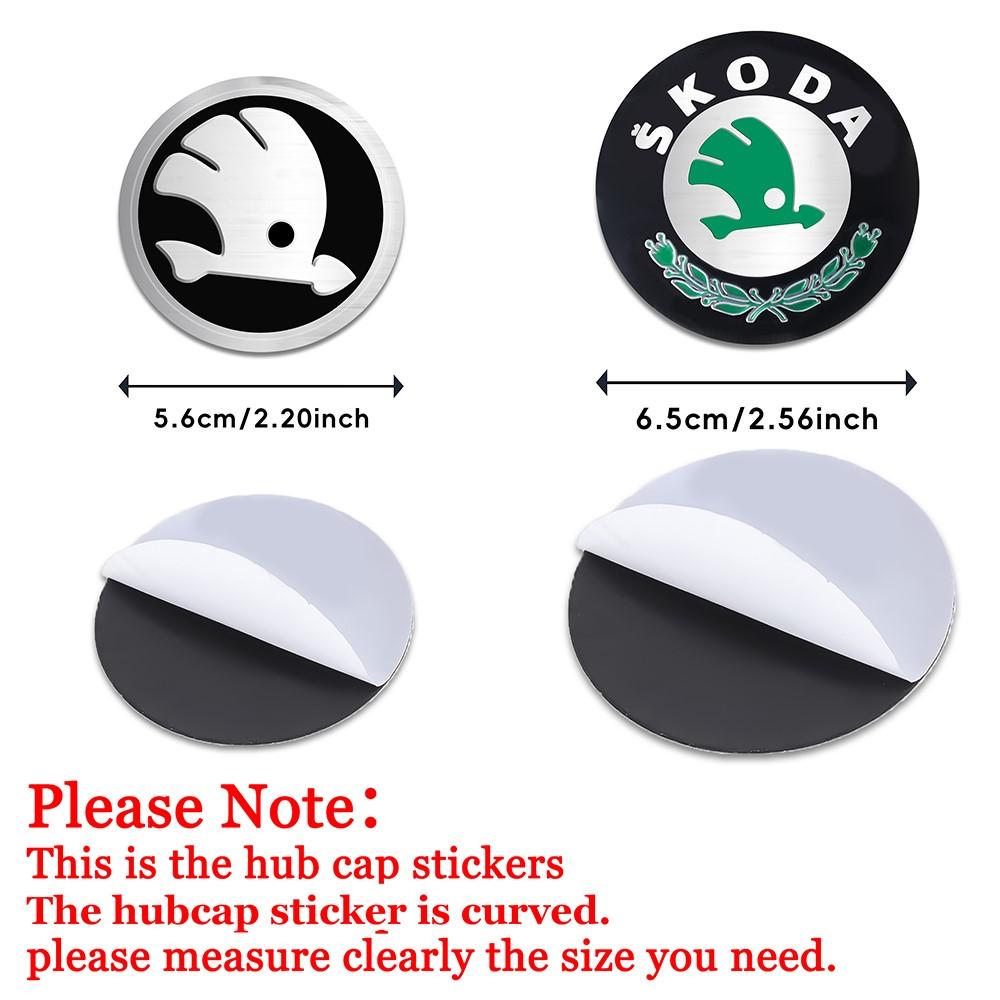 zbrgi9 56/60/65/68MM Car Styling Wheel Center Cover Badge Hub Cap Sticker for Skoda Octavia Rapid Fabia Karop Kamiq uperb Kodiaq Scala