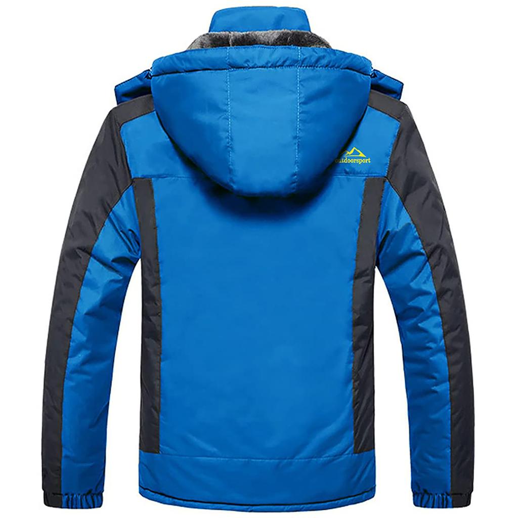 TACVASEN Men's Waterproof Ski Jacket Fleece Lining Warmth Parka Winter Snow Working Outdoors Hooded Coat Rain Shell Windbreaker