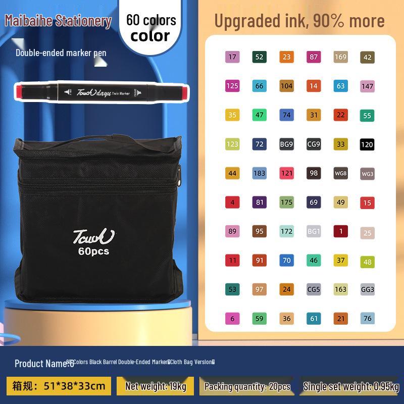 Doppelspitz-Marker-Set: 168 Farben + 80 Farben Kinder-Zeichenstifte + 24 Farben Ölbasierte Marker