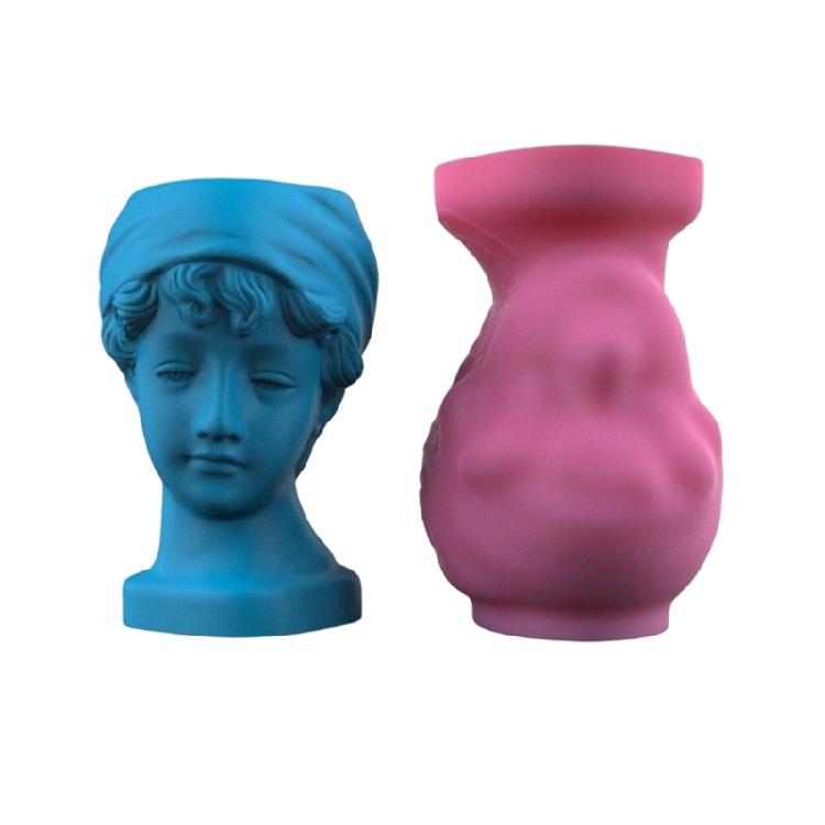 

Pretty Girl Flowerpot Storage Mold Trinket Holder Tool DIY Home Decor Mold 1