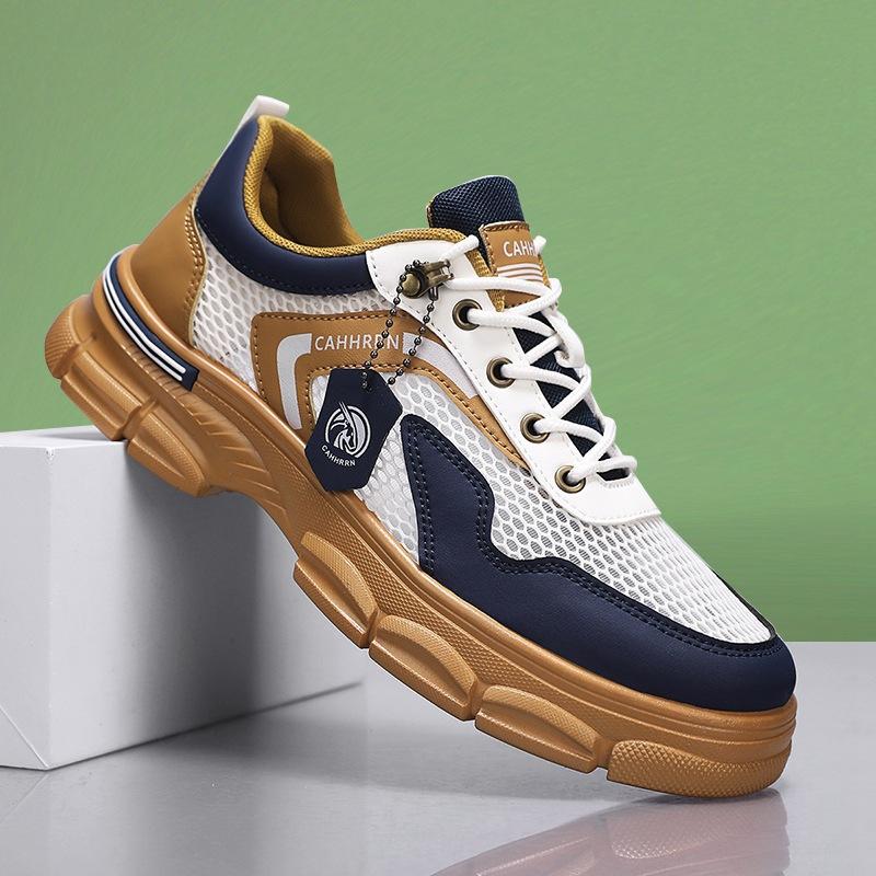 

Большие сетчатые полые повседневные туфли мужские низкие рабочие ботинки Мартин мужские сетчатые дышащие спортивные модные туфли лето 44