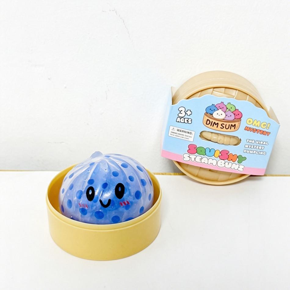 Mini Dumpling Squishy With Box Dumplings Sensory Steamer Soft Tpr Dough Ball For Decompression Fidget Toy Stress Relief Gift