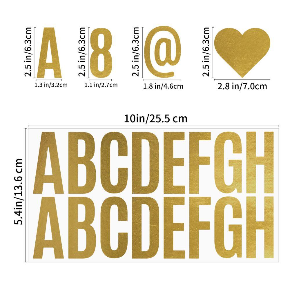 6Pcsset 2.5 Inches Waterproof 26 Alphabet Stickers Colorful Stickers For Grad Cap Decoration And Diy Crafts Making Supplies