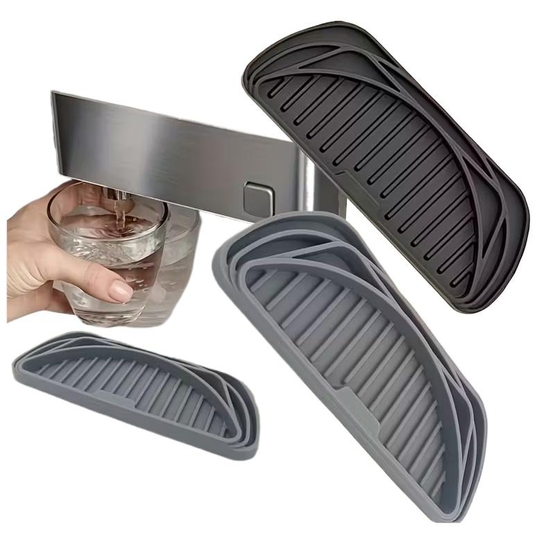 Silicone Refrigerator Drip Catcher Tray Water Dispenser Drip Tray Ice Protector Pan With Raised Ridge Fridge Spill Prevention