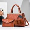 Einfache Elegante Damenhandtasche und Geldbörsen Neue Große Kapazität Fellbommel Anhänger Schultertasche High End Damen Umhängetaschen