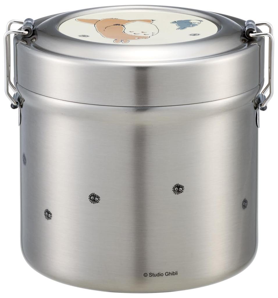 Skater Vacuum Stainless Steel Bowl Type Bento Box DX 640ml Ultra Light Antibacterial My Neighbor Totoro March Studio Ghibli Thermal/Cold STLB2DXAG-A
