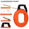 100FT Polyester Electrical Fish Tape Wire Puller Electrical Wire Puller with High Impact Case Cable Retractable Aid Polyester