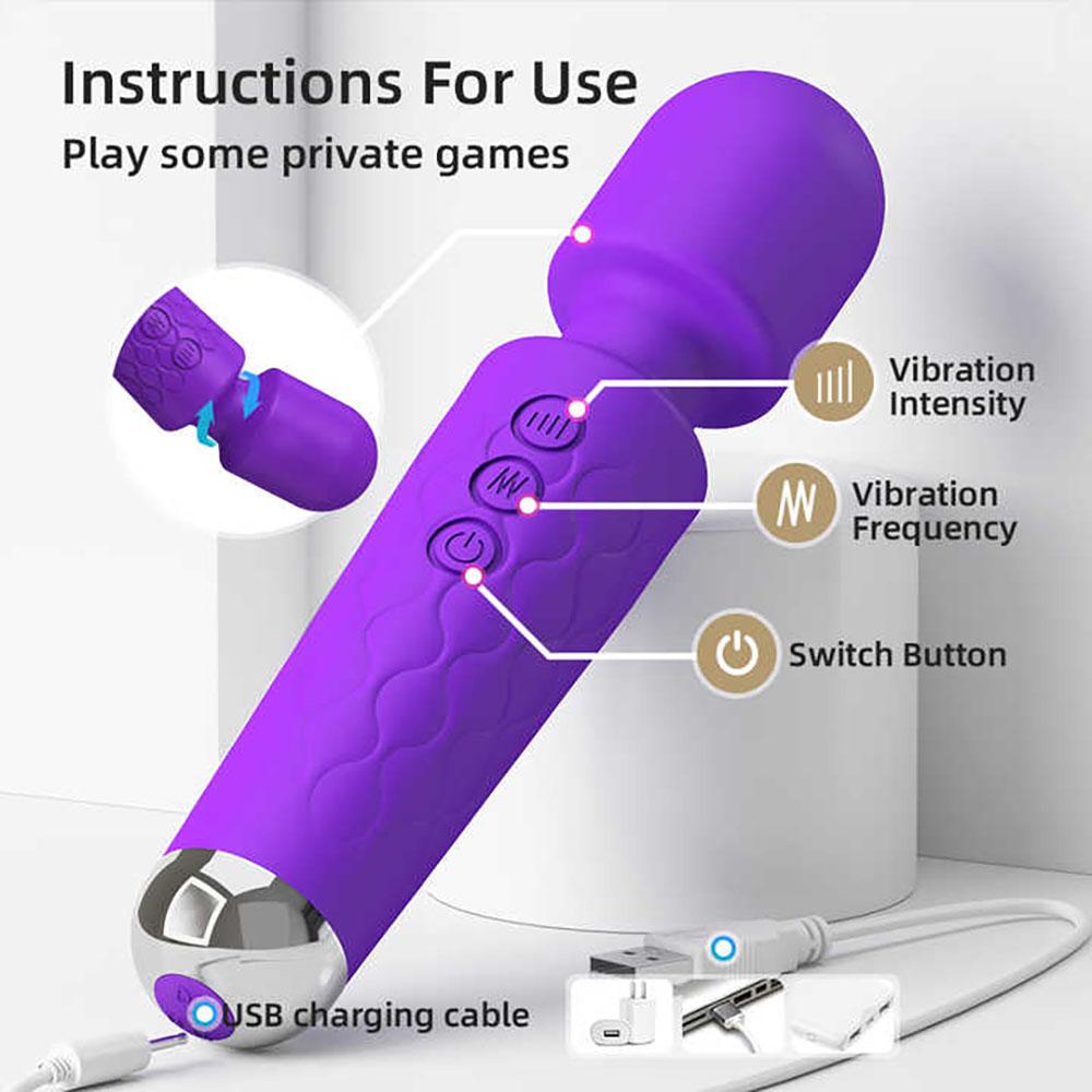 20 Speeds Powerful AV Vibrator for Women G Spot Massager Clitoris Stimulator Magic-Wand Dildo Female Masturbation Adult Sex Toys