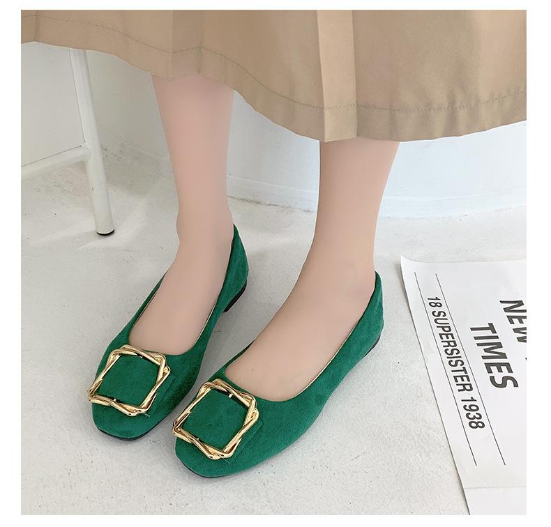 Women's Shoes Flat Shoes Square Toe Slip on Large Size Comfortable Casual Single Shoes Multicolor