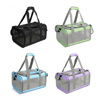 Canvas Haustier Reisehandtasche Atmungsaktive Haustier Flugzeugtasche Robuste Katzen Tasche Hund