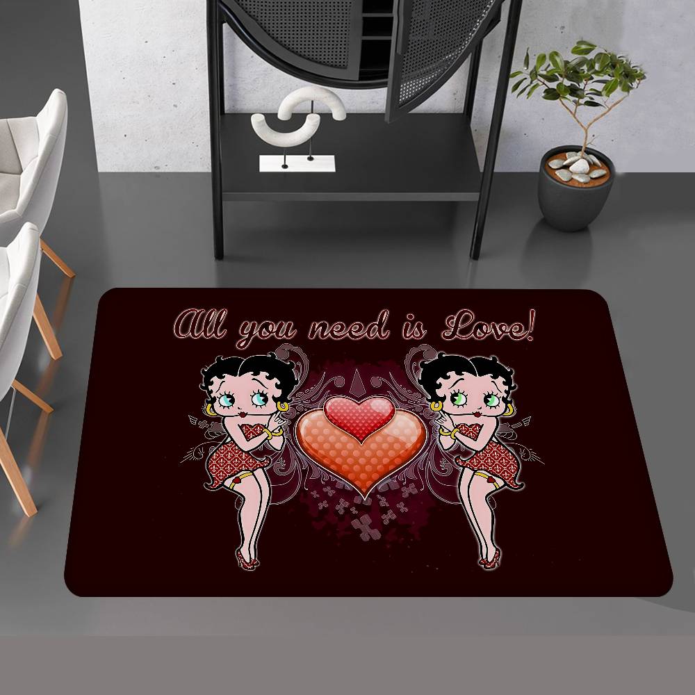 Animation B-Betty B-Boop Bathroom Mat Kids Room Bedroom Decoration Balcony Anti-Slip Doormat Living Room Welcome Rug