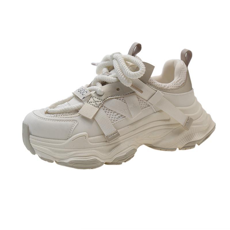 Sneakers Damen Frühling neue Mode Mesh atmungsaktiv beliebt erhöhende Plattform Dad Shoes