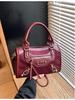 Retro Soft Leather Motorcycle Handbag: Women's High-End Versatile Shoulder & Crossbody Pillow Bag