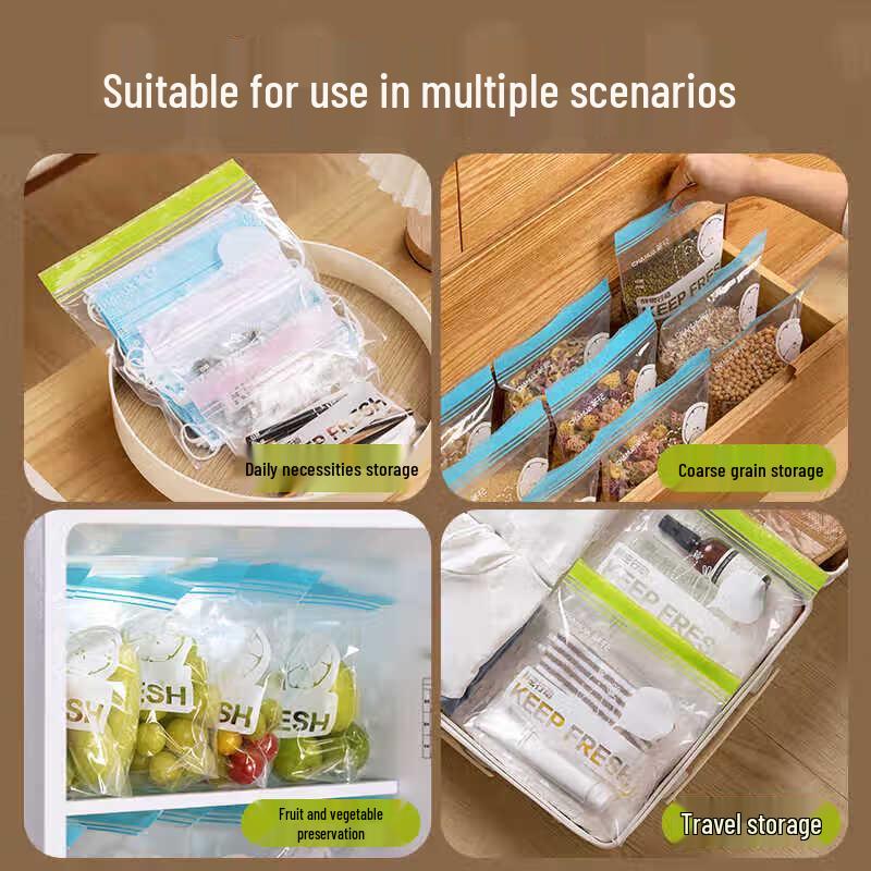 Chahua Refrigerator Freezer Zip-Lock Food Storage Bags