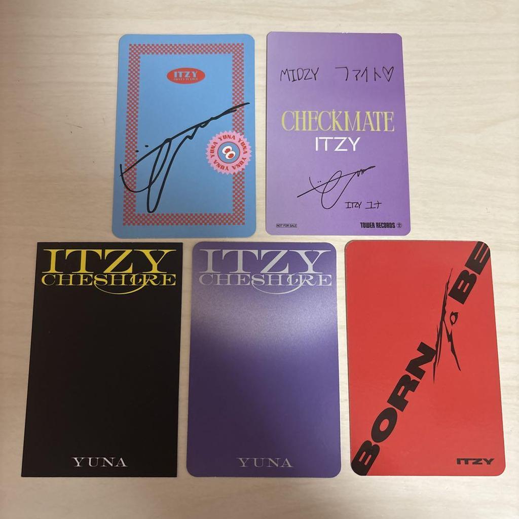 [USED] 5 ITZY YUNA Trading Cards