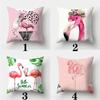Tropical Flamingo Pillowcase 45cmX45cm Square Sofa Pillow Cover Soft Cushion Cover