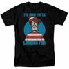 Where's Waldo Looking For Me T Shirt Mens Licensed Cartoon Merchandise Black