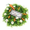 Easter Wreath Decoration Artificial Spring Wreath with White Daisy Carrots Green Leaves for Home Wall Farmhouse Holiday
