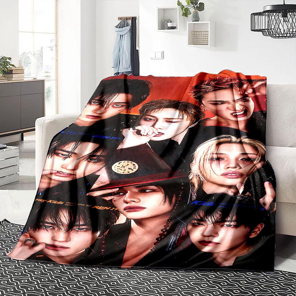 Kpop Group Dynamics Blanket Soft Throw Blanket For Home Bedroom Bed Sofa Travel Office Solid Christmas Blanket