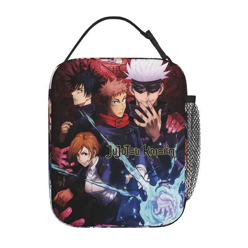 Spell Battle Printed Portable Student Lunch Bag Outdoor Bento Bag Insulated Lunch Box Bag Spell Return Battle
