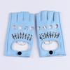 Street dance half-finger gloves men's nightclub pole dance rivet gloves performance dancing spring summer dance performance leather gloves