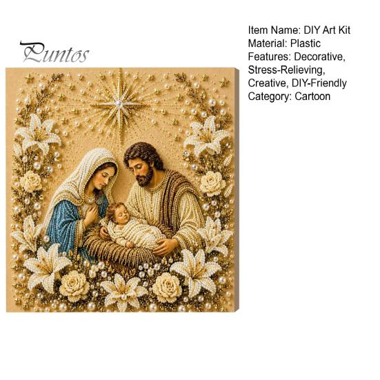 Materiali Artistici per Hobbisti Fai da Te Kit Perle di Gesù, Pittura Diamante per Adulti, Mosaico Cristiano Accessori Creativi per Camera da Letto Artigianato Gemme di Cristo Artigianato,